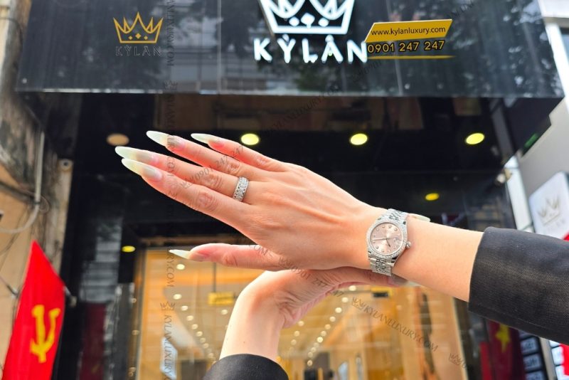 Đồng hồ Rolex Datejust 31 hồng kim cương 278384RBR-0036