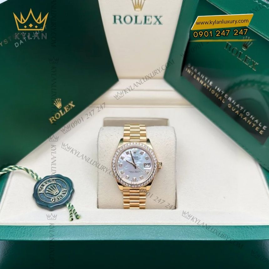 Kỳ Lân Luxury rolex datejust 31 m278288rbr 0006 3 Đồng hồ Rolex Datejust 31 vàng vàng xà cừ 278288RBR-0006