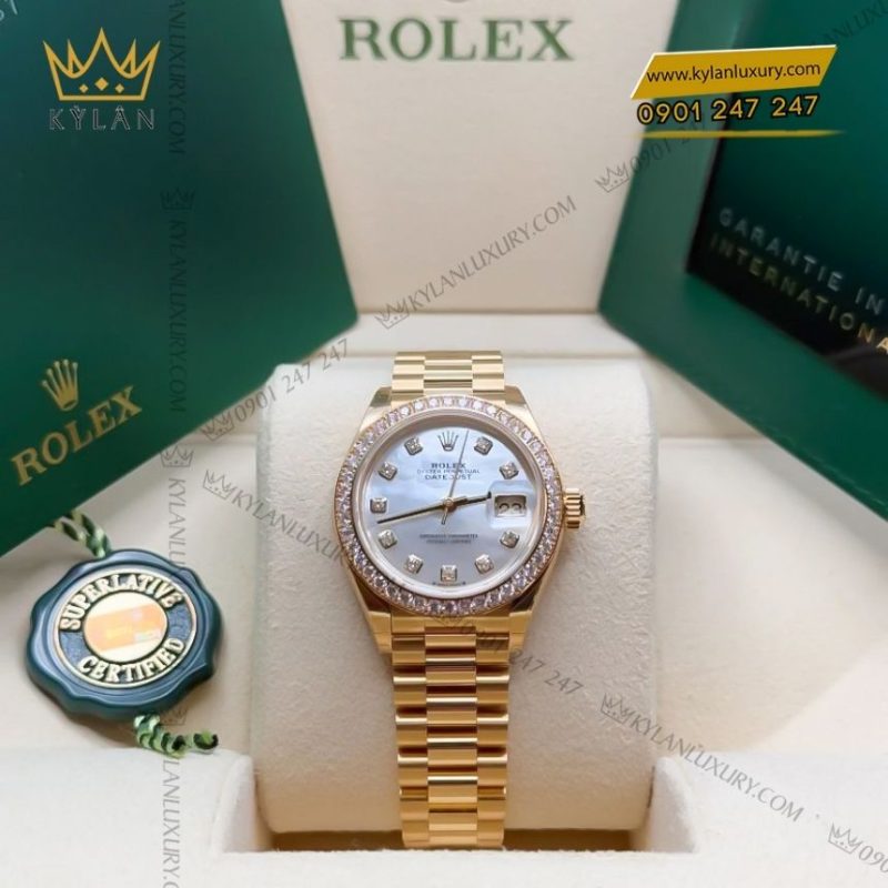 Đồng hồ Rolex Datejust 31 vàng vàng xà cừ 278288RBR-0006