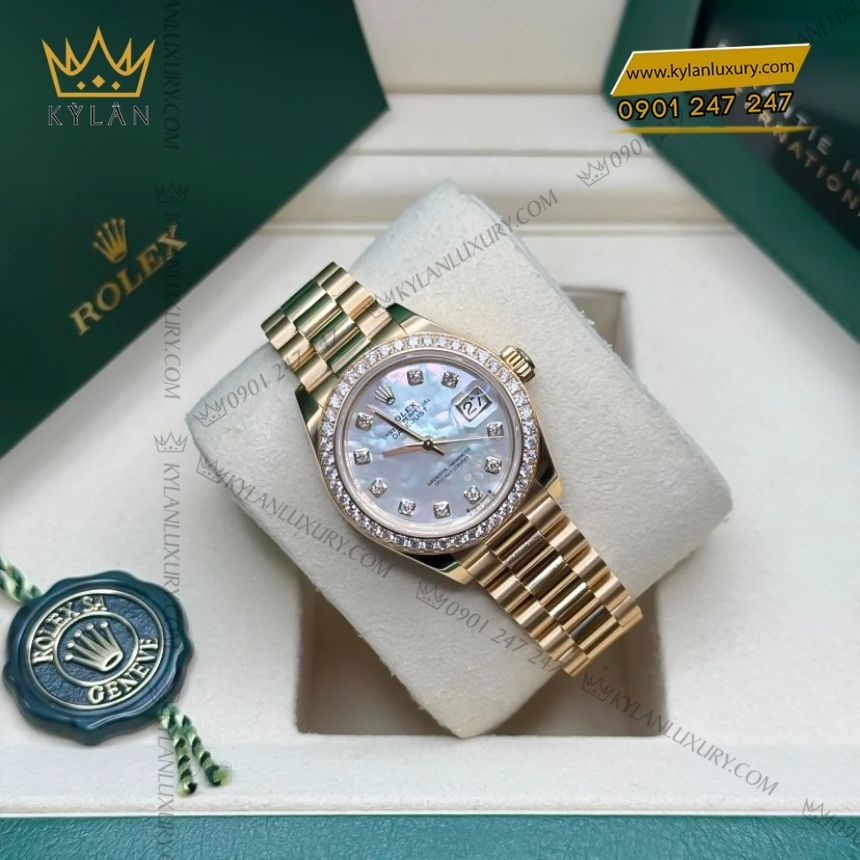 Kỳ Lân Luxury rolex datejust 31 m278288rbr 0006 5 Đồng hồ Rolex Datejust 31 vàng vàng xà cừ 278288RBR-0006