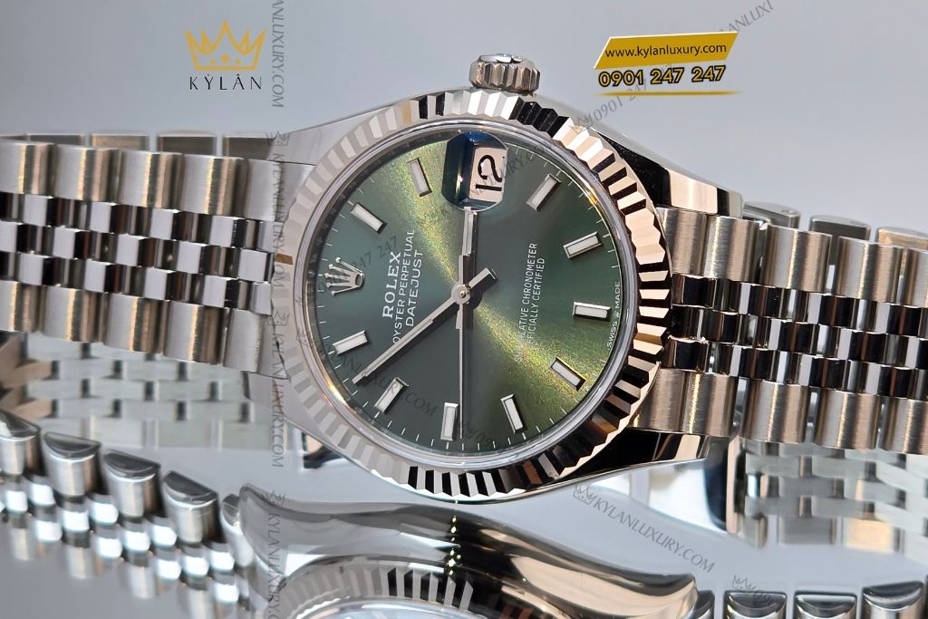 Kỳ Lân Luxury rolex datejust 31 xanh bac ha 278274 0018 4 Đồng hồ Rolex Datejust 31 xanh bạc hà 278274-0018
