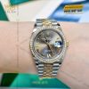Đồng hồ Rolex Datejust 36 xám La Mã kim cương 126281RBR-0011