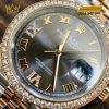 Đồng hồ Rolex Datejust 36 xám La Mã kim cương 126281RBR-0011