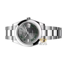 Đồng hồ Rolex Datejust 41 xám La Mã vành trơn 126300-0013