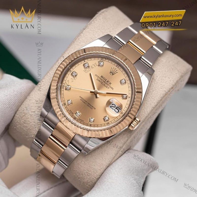 Đồng hồ Rolex Datejust 41 cọc kim cương 126333-0011