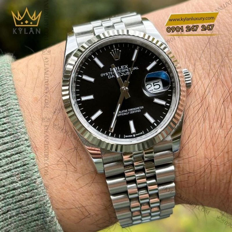 Đồng hồ Rolex Datejust 41 mặt số đen 126334-0018