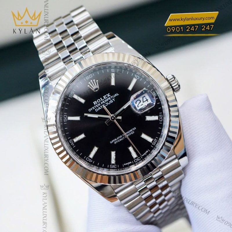 Đồng hồ Rolex Datejust 41 mặt số đen 126334-0018