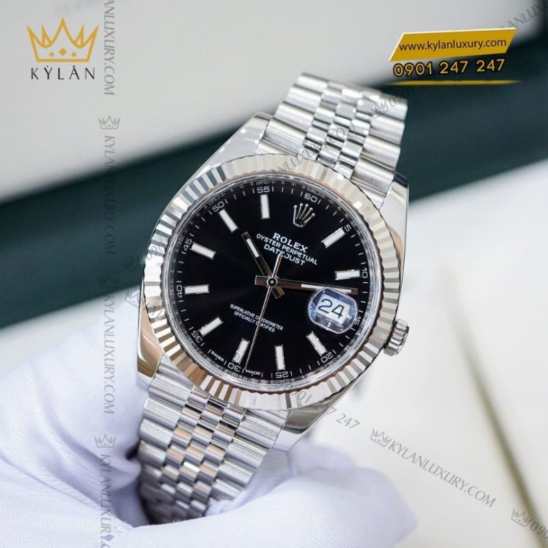 Đồng hồ Rolex Datejust 41 mặt số đen 126334-0018