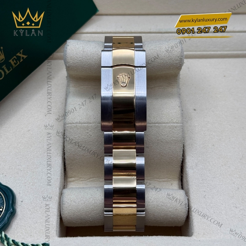 Kỳ Lân Luxury rolex datejust 41 coc kim cuong 126333 0011 5 Đồng hồ Rolex Datejust 41 mặt champagne dây oyster 126333-0011