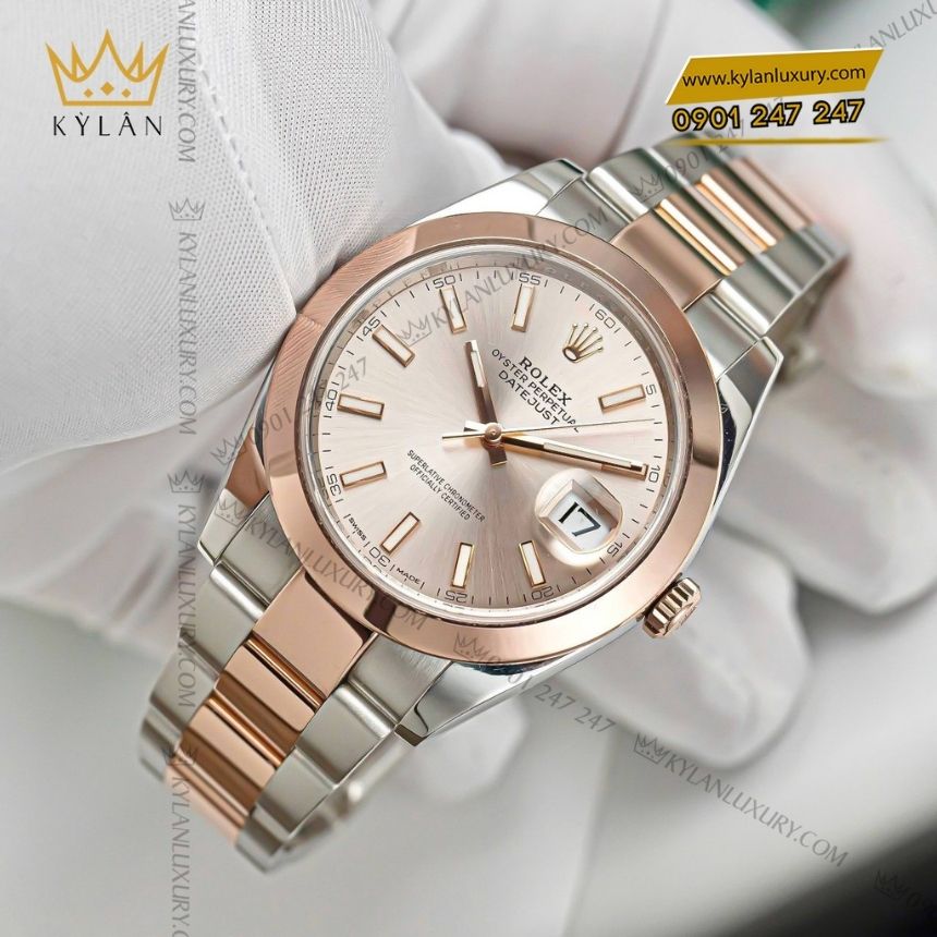 Kỳ Lân Luxury rolex datejust 41 sundust 126301 0009 6 Đồng hồ Rolex Datejust 41 mặt số Sundust 126301-0009