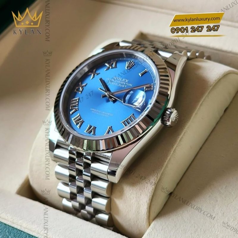Đồng hồ Rolex Datejust 41 xanh navy La Mã 126334-0026