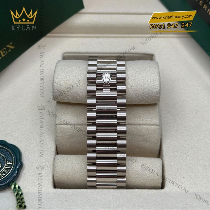 Kỳ Lân Luxury rolex day date 40 228349rbr 0040 4 Đồng hồ Rolex Day Date 40 thiên thạch vành kim 228349RBR-0040