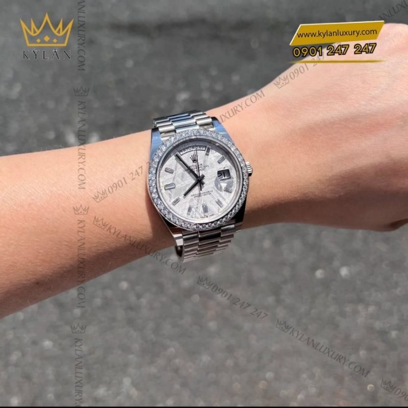 Đồng hồ Rolex Day Date 40 mặt thiên thạch 228349RBR-0040