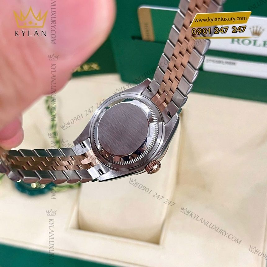 Kỳ Lân Luxury rolex lady datejust 28 279381rbr 0011 2 Đồng hồ Rolex Lady-Datejust 28 mặt số chocolate 279381RBR-0011