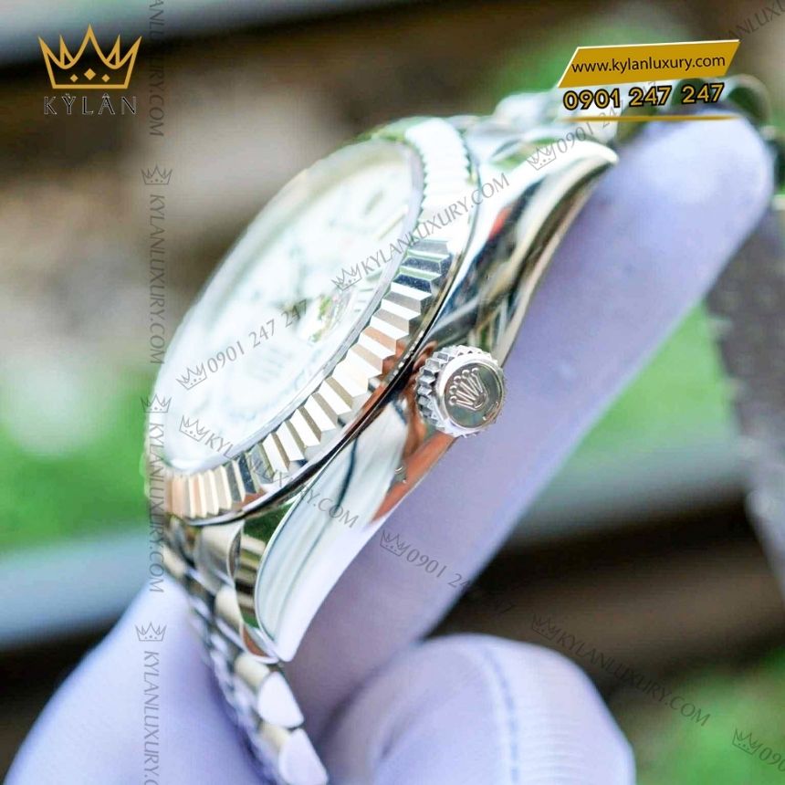 Kỳ Lân Luxury rolex sky dweller 336934 0004 5 Đồng hồ Rolex Sky Dweller mặt số trắng 336934-0004