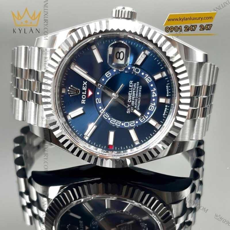 Đồng hồ Rolex Sky Dweller mặt xanh lam 336934-0006