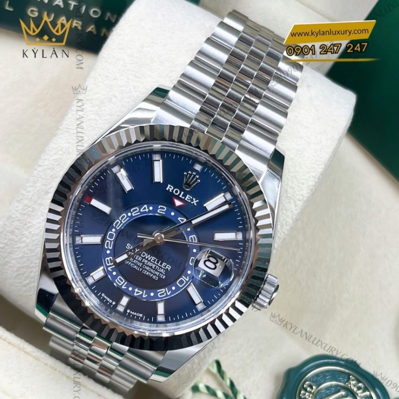 Đồng hồ Rolex Sky Dweller mặt xanh lam 336934-0006