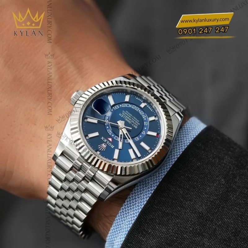 Đồng hồ Rolex Sky Dweller mặt xanh lam 336934-0006