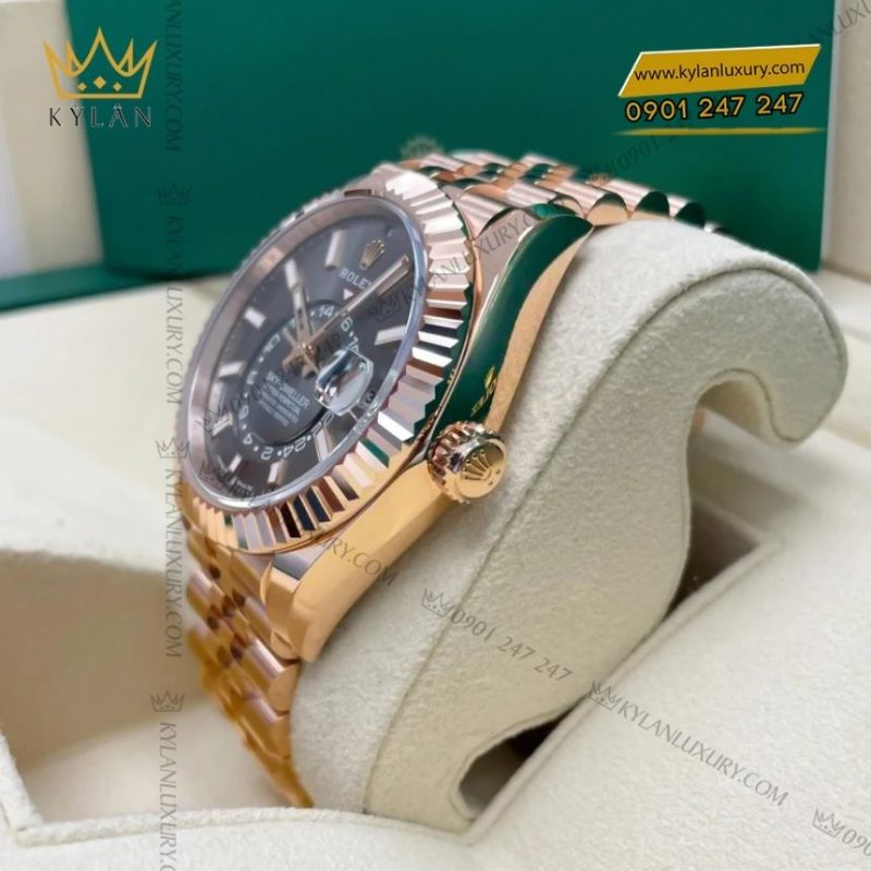 Đồng hồ Rolex Sky-Dweller vàng hồng mặt xám 336935-0008