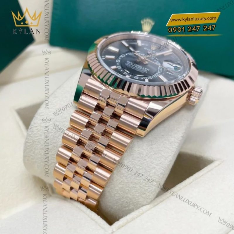 Đồng hồ Rolex Sky-Dweller vàng hồng mặt xám 336935-0008