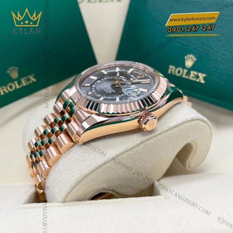Đồng hồ Rolex Sky-Dweller vàng hồng mặt xám 336935-0008