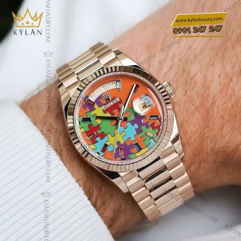 Đồng hồ Rolex Day-Date 36 128235 Puzzle Dial