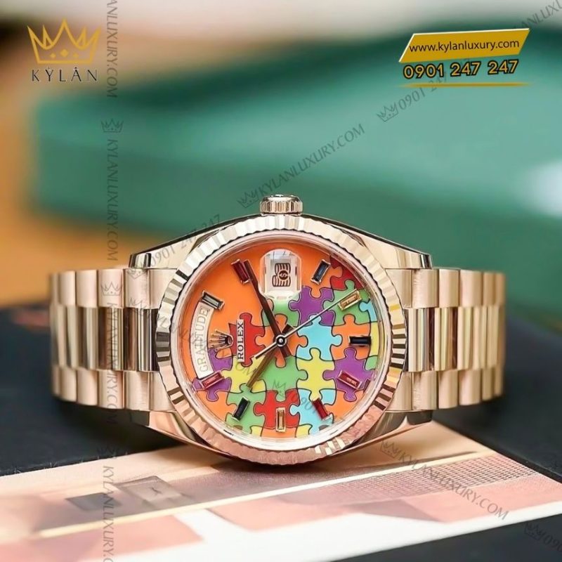 Đồng hồ Rolex Day-Date 36 128235 Puzzle Dial