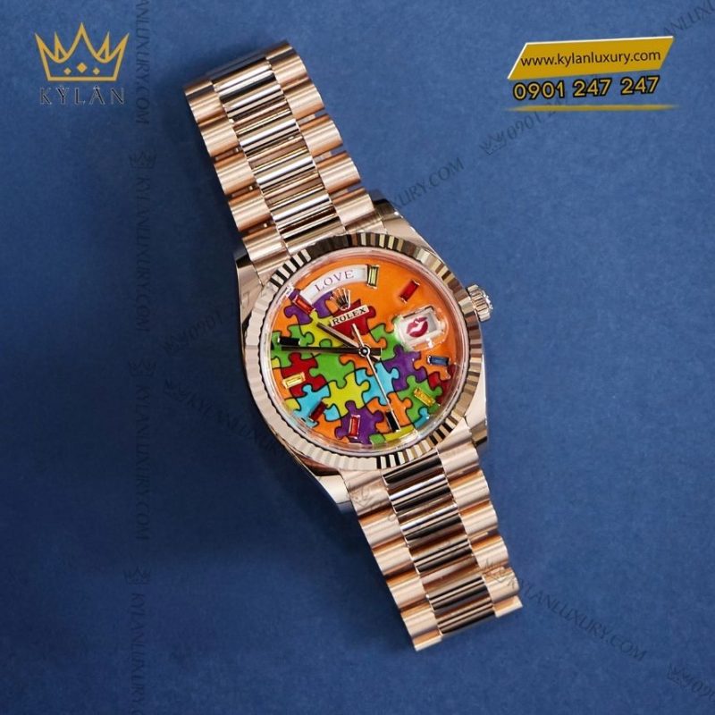 Đồng hồ Rolex Day-Date 36 128235 Puzzle Dial