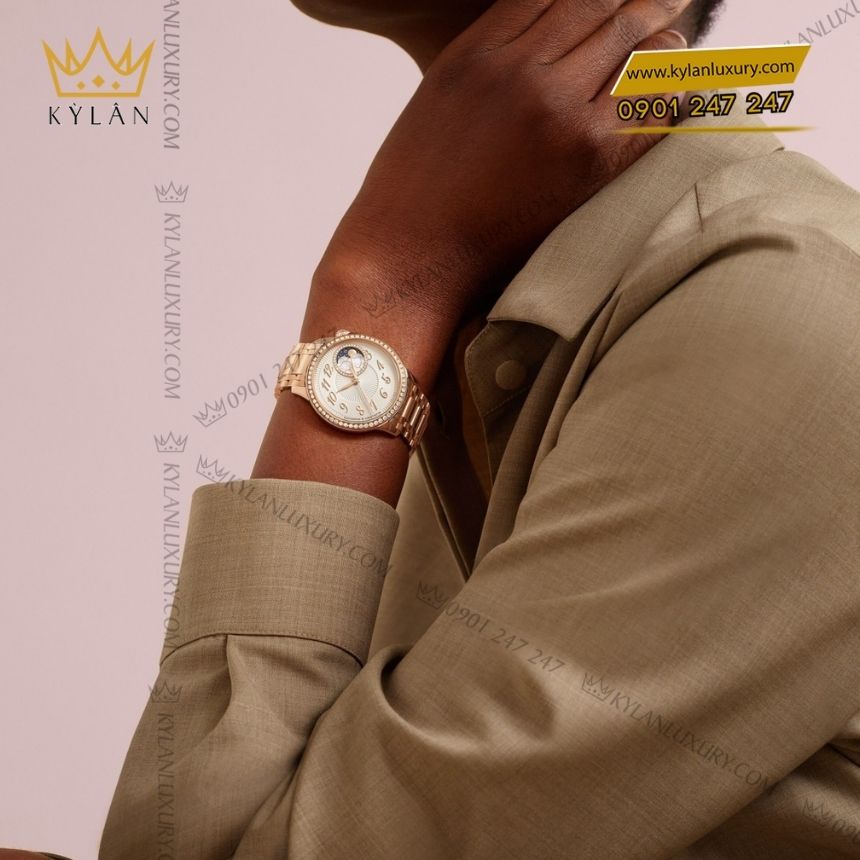 Kỳ Lân Luxury vacheron constantin egerie moon phase 8005f 120r h002 4 Đồng hồ Vacheron Constantin Égérie Moon Phase vàng hồng 18K