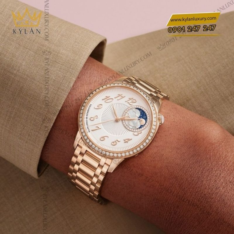 Đồng hồ Vacheron Constantin Égérie Moon Phase vàng hồng 18K