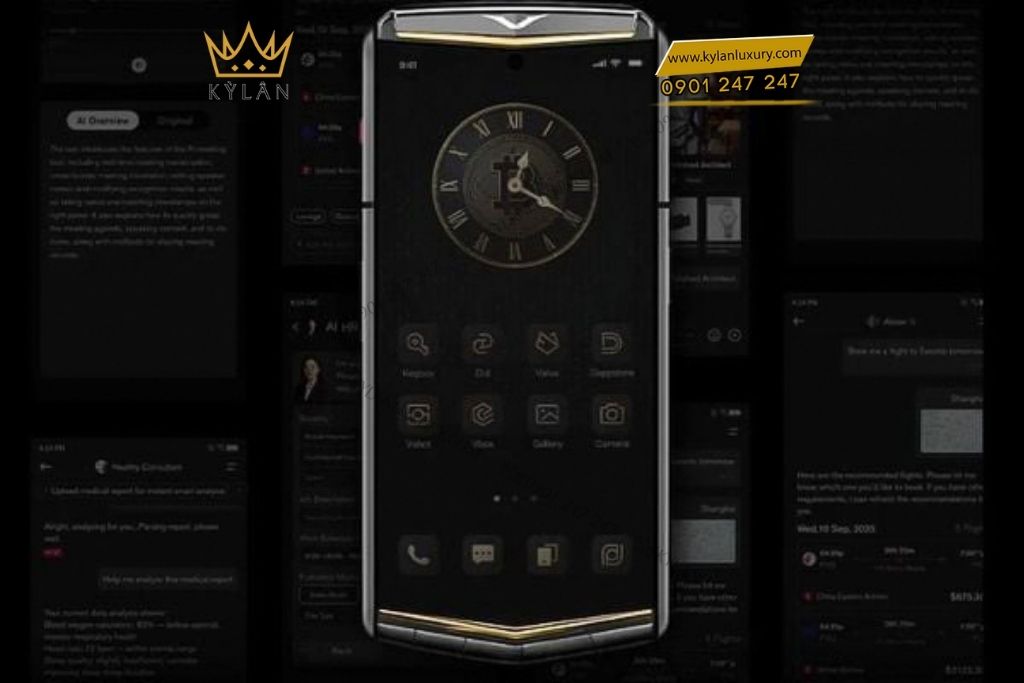Kỳ Lân Luxury vertu agent q black premium quint gold 1tb 3 Điện thoại Vertu Agent Q Black Premium Quint Gold 1TB