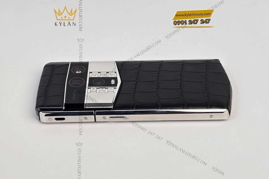 Kỳ Lân Luxury vertu agent q iron black alligator 1tb 10 1 Điện thoại Vertu Agent Q Black Alligator 1TB
