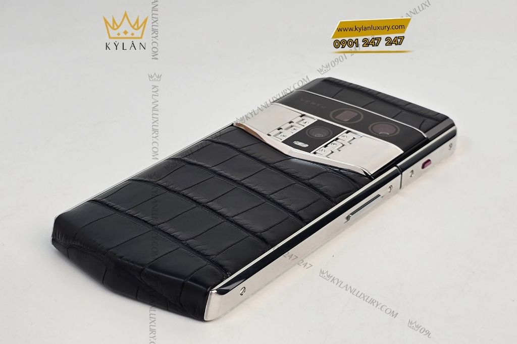 Kỳ Lân Luxury vertu agent q iron black alligator 1tb 14 1 Điện thoại Vertu Agent Q Black Alligator 1TB