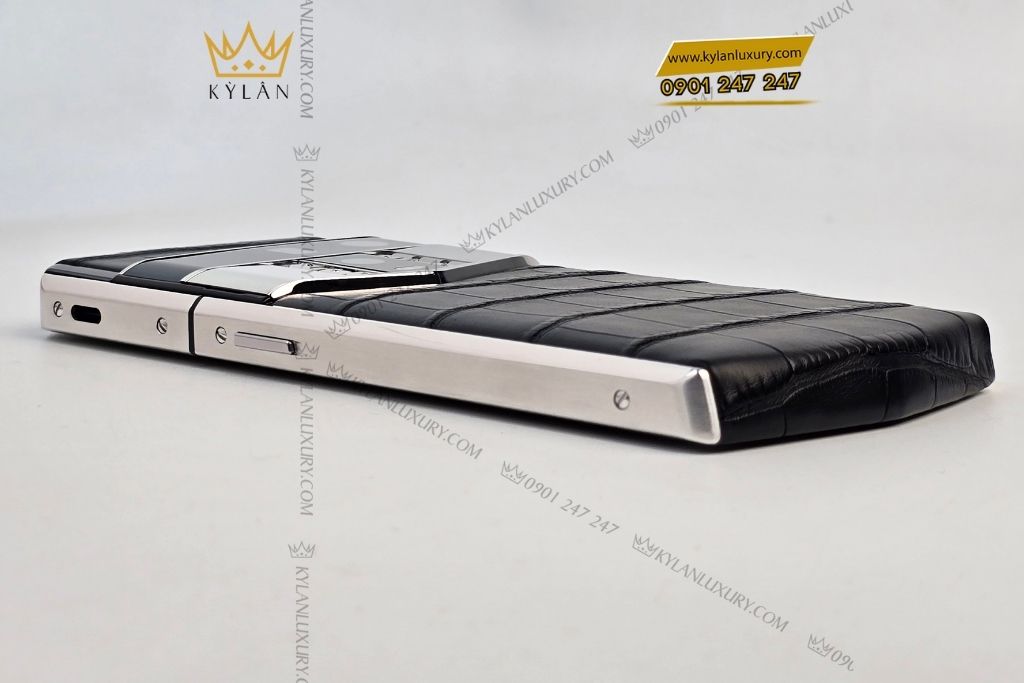 Kỳ Lân Luxury vertu agent q iron black alligator 1tb 8 1 Điện thoại Vertu Agent Q Black Alligator 1TB