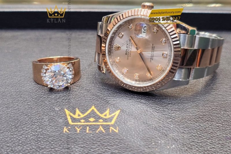 Đồng hồ Rolex Datejust 41 Sundust cọc kim cương 126331-0007