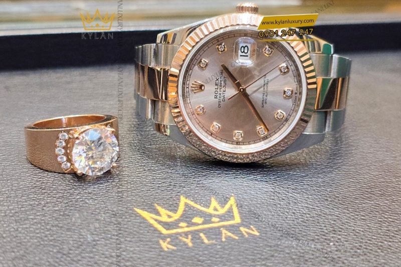 Đồng hồ Rolex Datejust 41 Sundust cọc kim cương 126331-0007