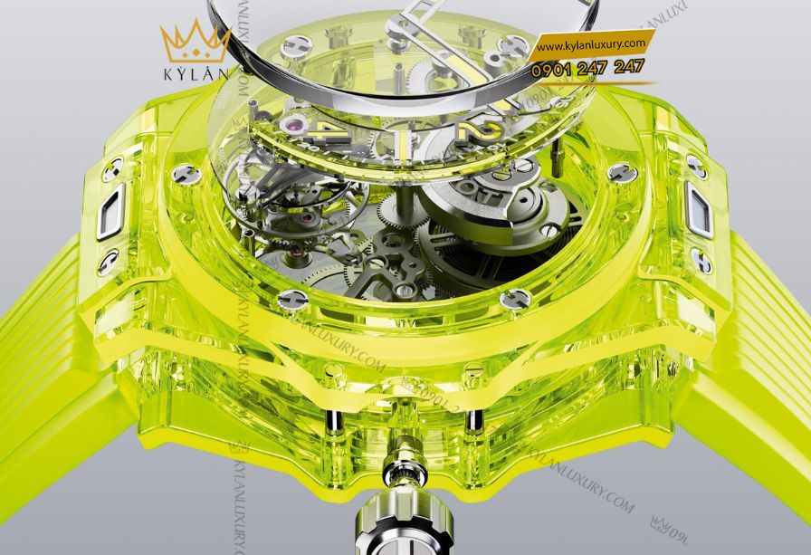 Kỳ Lân Luxury 3 1 Hublot Big Bang Tourbillon Automatic Yellow Neon