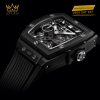 Đồng hồ Hublot Spirit of Big Bang Meca-10 Black Magic 45MM với mặt số skeleton và vỏ ceramic đen hiện đại