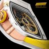 Richard Mille RM 88 Tourbillon Smiley với mặt số Smiley rực rỡ và bộ vỏ ceramic ATZ trắng kết hợp vàng đỏ