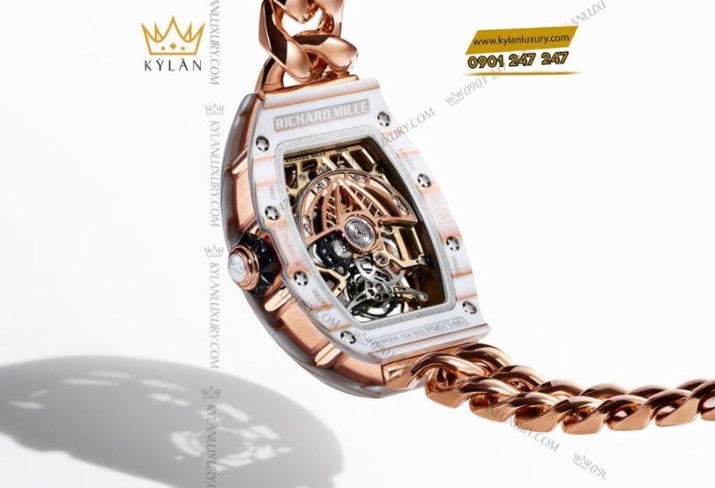 Rotor biến thiên bằng vàng 18K và platinum trên RM 74-02