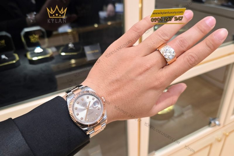 Đồng hồ Rolex Datejust 41 Sundust cọc kim cương 126331-0007