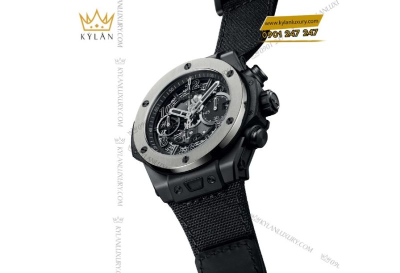 Dây vải đen và dây cao su đi kèm của Hublot Big Bang Unico Ice Bang
