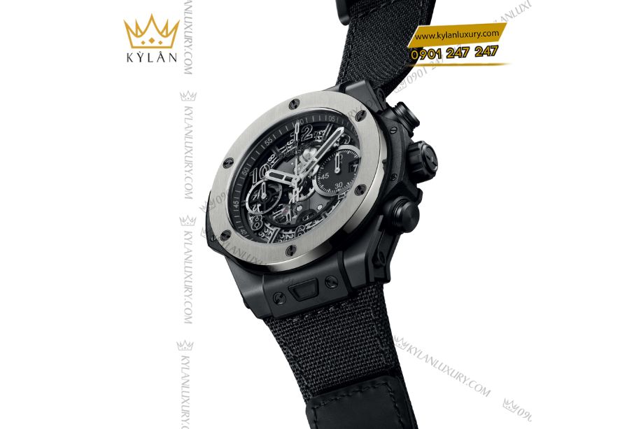 Dây vải đen và dây cao su đi kèm của Hublot Big Bang Unico Ice Bang