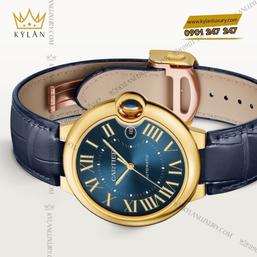 Kỳ Lân Luxury Cartier ballon bleu de cartier wgbb0063 4 Đồng hồ Cartier Ballon Bleu vàng vàng xanh dương WGBB0063