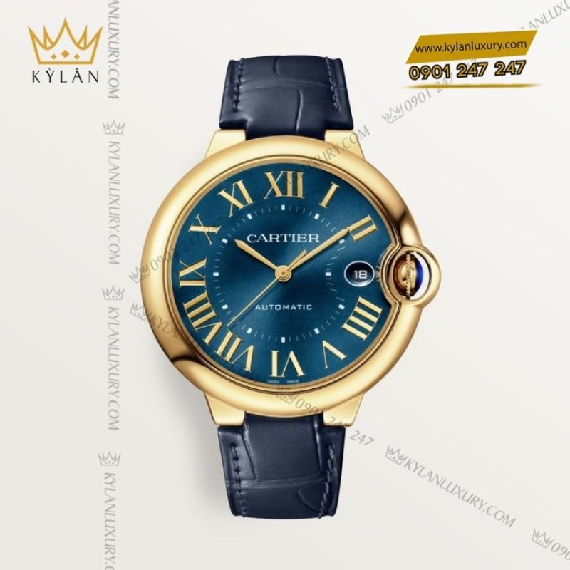 Đồng hồ Cartier Ballon Bleu vàng vàng xanh dương WGBB0063