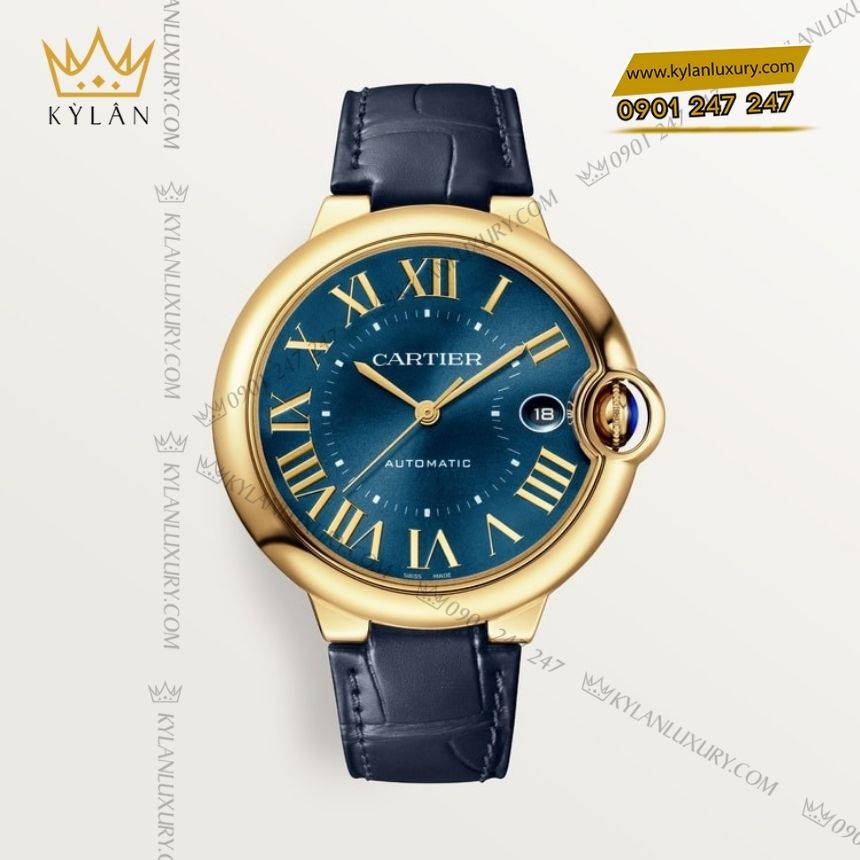 Kỳ Lân Luxury Cartier ballon bleu de cartier wgbb0063 7 Đồng hồ Cartier Ballon Bleu vàng vàng xanh dương WGBB0063