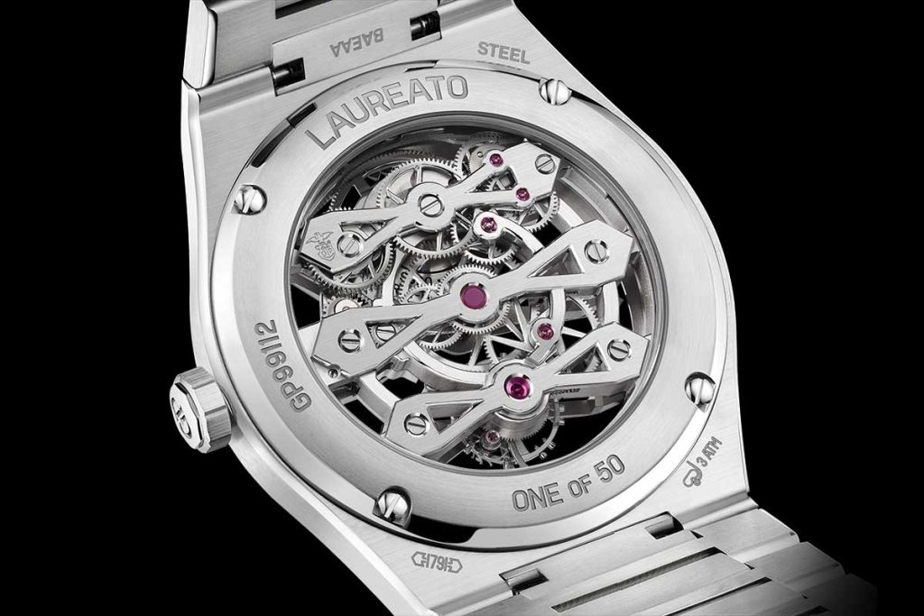 Kỳ Lân Luxury Dong ho Girard Perregaux Laureato Three Gold Bridges 5 Đồng hồ Girard-Perregaux Laureato Three Gold Bridges