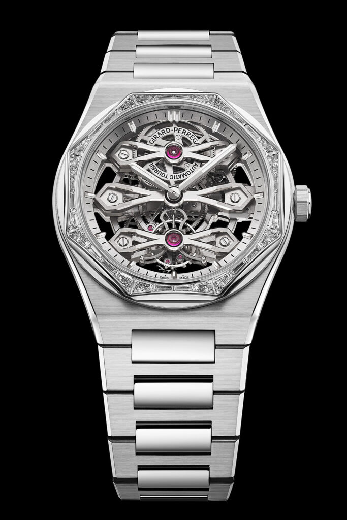 Kỳ Lân Luxury Dong ho Girard Perregaux Laureato Three Gold Bridges 8 Đồng hồ Girard-Perregaux Laureato Three Gold Bridges