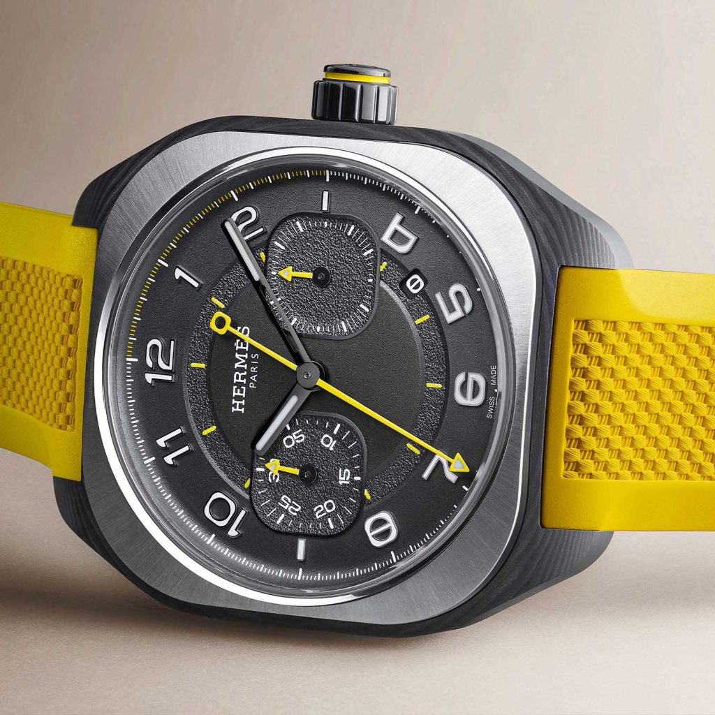 Đồng hồ Hermès H08 Chronograph Monopusher Naples Yellow 5 Kỳ Lân Luxury Dong ho Hermes H08 Chronograph Naples Yellow 3 Đồng hồ Hermès H08 Chronograph Monopusher Naples Yellow