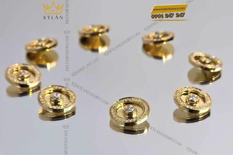 Khuy cài nút áo vàng Au750 đính kim cương